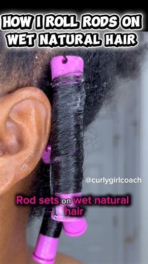 How to Roll Rods on Wet Natural Hair|Smooth Rod Set Technique