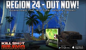 SPECIAL REPORT: The brand new Kill Shot Bravo Region 24 update is now live and available for all devices worldwide! Update to the latest version of Kill Shot Bravo (Version 3.0) to join the new, competitive Events & features coming soon! It's time to get caught in the 'RIP Tide' Soldiers! iOS: bit.ly/ksbravoios | Google: bit.ly/ksbravogp | Amazon: http://bit.ly/KSBravoAmazon Region 24: RIP Tide Welcome to fabulous Nautic World, the first premiere under-sea resort destination! Fine dining, luxury