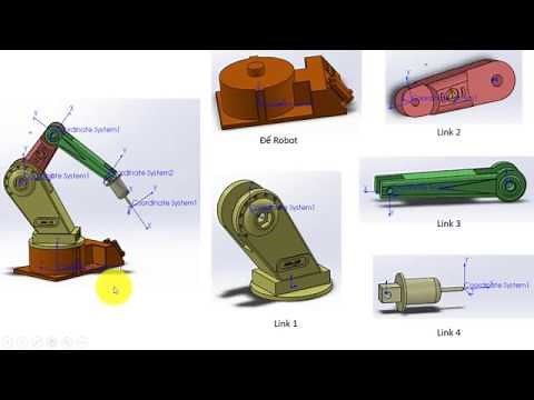 Matlab Simulink + Solidworks : Mô hình cánh tay Robot 4 bậc tự do