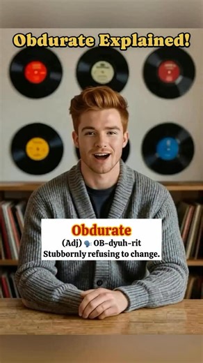 Celebs Teach English | 🎬 Nick explains: Obdurate “Obdurate describes someone who’s so stubborn that no amount of reasoning or evidence can change their mind. When... | Instagram