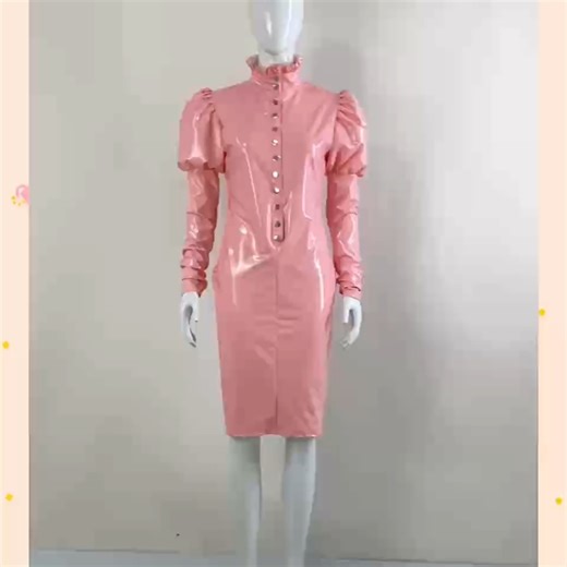 Fetish Queen on Instagram: "Elegant Glossy Women PVC Mini Dress Chic Ruffles High Neck Long Sleeve Buttons Bodycon Dresses 9118 #vinyldress #gothdress #metaldress #blackdress #vinyldress#pvcdress #pvcoutfit#lackdress #lack #wetlookleggings #wetlook#wetlookdress#sissy#outfitoftheday #leatherpants #leatherleggings #leatherfashion #latexfashion #vinylfashion #leatherskirt #leathertrousers #latexpants #latexskirt #latexleggings #latexshorts #shinyoutfit #shinyleggings #vinyloutfit"