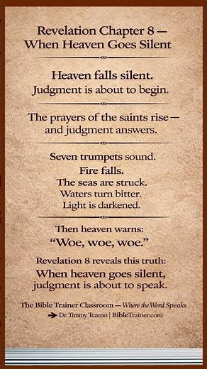 Revelation Chapter 8 Explained: When Heaven Goes Silent | Dr. Timmy Tezeno #bibletrainer #heaven