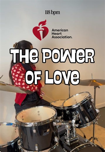 Would you know the correct CPR tempo in an emergency? 🫀☎️🎶 When a person is unresponsive and not breathing normally, CPR should begin immediately while emergency services are contacted. Effective compressions require a steady rate of 100–120 beats per minute, and familiar songs can help people maintain that life-saving rhythm. This drum cover of Power of Love by @hueylewisandthenews highlights how music can serve as a tool! The song is 118 beats per minute or BPM. Through my Heart Month series