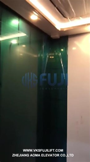 Rose gold mirror-etched stainless steel elevator, invisible protection, safety