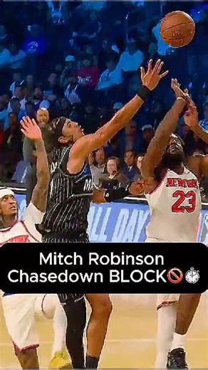 Mitch Robinson ERUPTS for the Chase-Down Swat at the Buzzer🔥