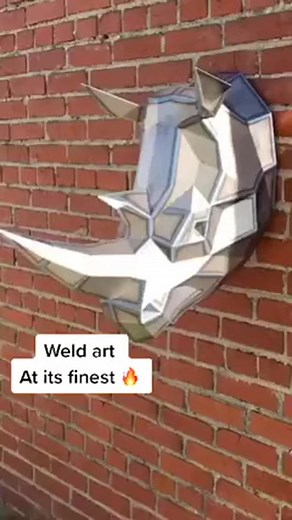 Rhino art for the win 🦏 #tutorial #weld #weldingart #crafts #artist #metalwork #rhino #fyp #trending #weldart #weldernation #diy #welding #foryou #fabrication | Kelly Ru