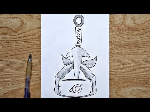 Naruto Art : How to draw Kunai Minato | Minato's Kunai step by step | easy tutorial