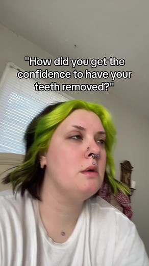 I wanted pretty teeth, and so i did it. #fyp #denturegang #toothless