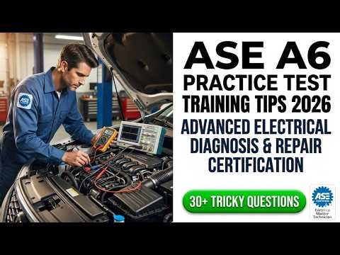 ASE A6 Electrical Systems 2026 Advanced Diagnosis and Repair Certification Training Tips