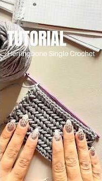 Herringbone Single Crochet / TUTORIAL VIDEO #crochetinspo