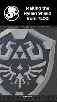 Making the Hylian Shield from The Legend of Zelda #blender #shorts #nintendo