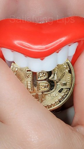 ASMR Satisfying Eating Bitcoin Lollypop #asmr #lolly #satisfyinglips | Satisfying Lips
