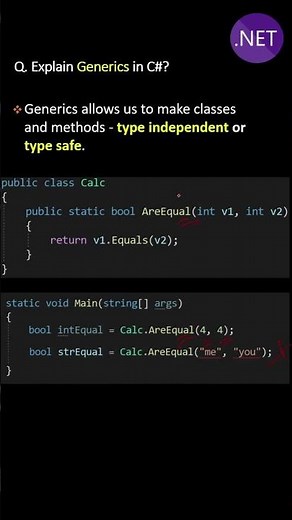 Explain generics in C# ?