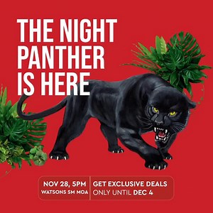 Ever wondered what a Nightpanther smells like? Well, picture this: It’s the kind of smell that leaves a lip-biting scent trail that makes all the ladies swoon and the broeys go “sheeesh!” 🧊 Luckily, you won’t have to wait long. On November 28, you’ll get your whiff when Old Spice Nightpanther lands on all fours and roars in Watsons SM MOA 🐯 – doors open 5PM! Catch you there, broski! 💪 | Old Spice Philippines
