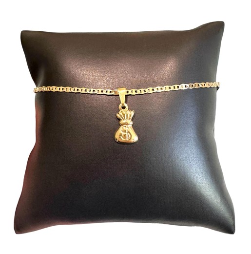 Tiny Dollar Sign Money Bag Necklace Gold Filled, Hip Hop Pendant Necklace, Prosperity Wealth Luck Jewelry - Etsy