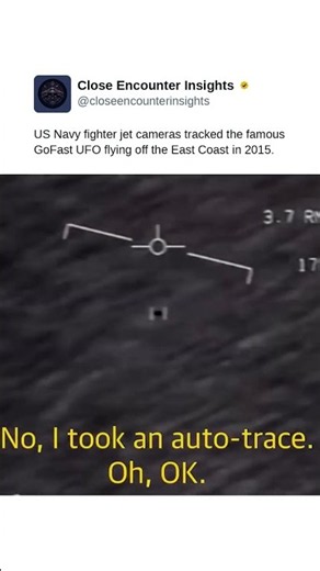 US Navy fighter jet cameras tracked the famous GoFast UFO flying off the East Coast in 2015.