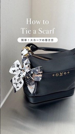 [Save this] Add a little extra effort to your everyday bag 🎀 How to tie a braided scarf with a ri...