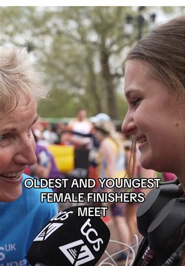 Two women generations apart. Inspiring each other through running. 🏃‍♀️ 🥹 ❤️ #fyp #londonmarathon #women #running #hopecore