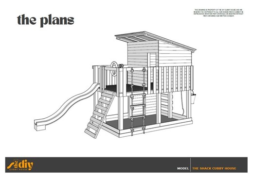 Cubby House - Playhouse DIY Building Plans - the Shack - Etsy