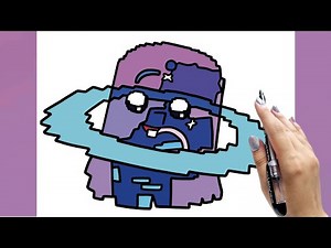 How to draw Galactio Fantasma from Escape Tsunami For Brainrots (Roblox) - Step by Step