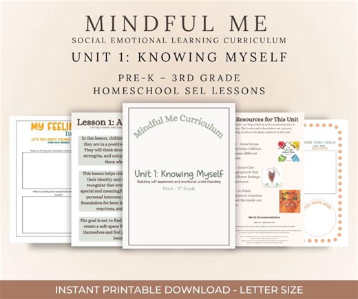 SEL Curriculum Unit 1: Knowing Myself, Homeschool Lessons (digital Download) - Etsy Canada