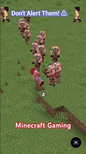 Zombified Piglin Stealth Trick #minecraft #minecraftshorts