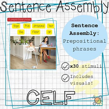 CELF-5 Sentence Assembly | Sentence scramble | Prepositions | Speech therapy