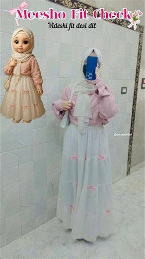 Meesho modest outfit haul🎀| #meeshohaul #newtrend #shorts #fitcheck #meeshoskirt #doll #meeshoshirt
