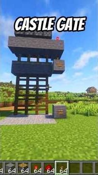 Minecraft castle gate #minecraft #redstonebuild