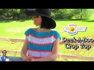 Peek-A-Boo Crop Top - Spring Crochet Clothing - Look Book