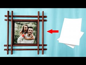 A4 paper craft ideas |Photo frame making at home from waste paper |Homemade Photo Frame Paper Crafts