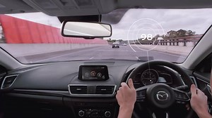 Mazda Radar Cruise Control helps keep you at a safe driving distance in New Mazda3. | Mazda Australia