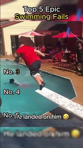 Top 5 epic Swimming Fails. #fails #epic #shorts