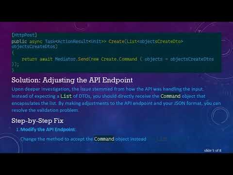 How to Fix FluentValidation Not Validating a List of Objects in C#