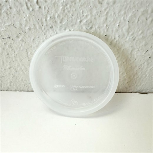 Vintage Tupperware Clear Round Lid #296-3 - 2.75 Inch - Sheer Round Replacement Tupperware Lids - Fits Millionaire Smaller Cups - Etsy