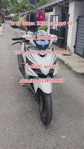 🔷 lc v7 tahun 2022 convert v2 🔷 🔥 Enjin dan head blok fully standard. 🔥 Tukar carb dan ekzos je. 🔥 Carb uma, ekzos espada. 🔥 Coverset v2, meter v2. 🔥 Spotrim superfly. 🔥 Starter tangan function. 🔥 Enjin smooth lagi. 🔥 Lampu kepala zhipat. 📍lokasi Kl cheras. 🤑 Rm4500 sahaja. 📱 0138531869 wasap sahaja. 🔥 Nak swap trade in pun boleh, janji plus duit on ✅ Sape2 nak jual motor pun bole roger abimika👌 | Motor secondhand brand yamaha dan honda