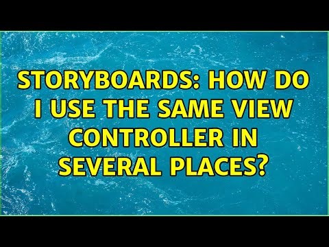 Storyboards: How do I use the same view controller in several places?