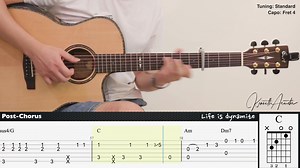 Dynamite (Easy Version) - BTS | Fingerstyle Guitar | TAB + Chords + Lyrics
