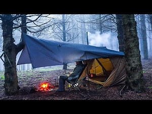 Solo Camping In Heavy Rain & Hail Storms Video Compilation