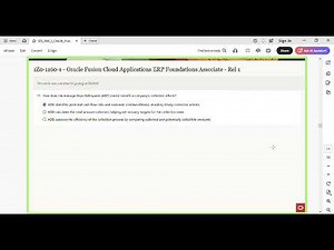 1Z0-1160-1. Oracle Fusion Cloud Applications ERP Process Essentials 2025 AUGUST