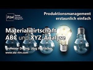 Materialwirtschaft, ABC und XYZ-Analyse - Produktionsorganisation: O2D 6