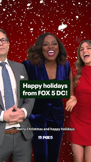 Wishing you happy holidays from all of our anchors, producers, and crew here at FOX 5 DC! 🎁🎉❤️❄️ | Fox 5 DC