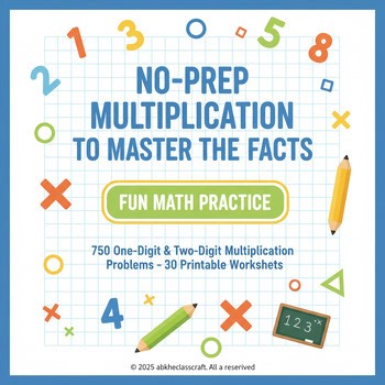 No-Prep Multiplication Worksheets, Printable Math Worksheets for Grades 2–5