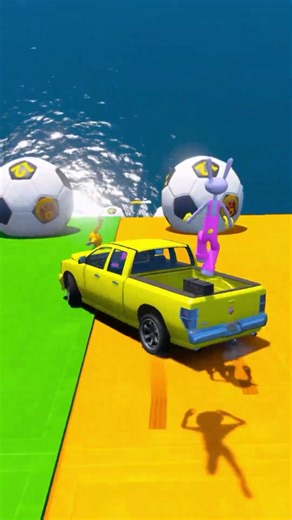 GTA V SPIDERMAN VS ALIEN VS BANANA MAN MEGA RAMP FAIL#shorts