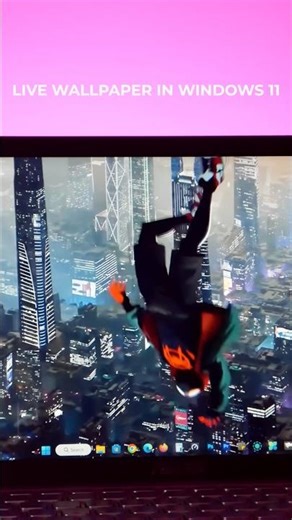 Live Spider man falling wallpaper in windows 11 #livewallpaper #windows11