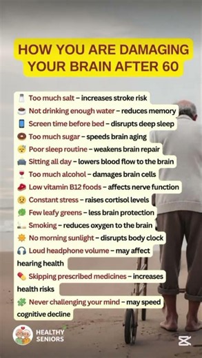 15 Daily Habits That Damage Your Brain After 60 | Senior Health