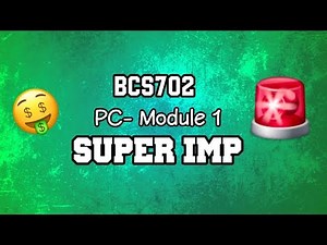PC MODULE 1 EXAM SUPER IMP 💯🤩 | BCS702 Parallel Computing | 22 Scheme VTU 7th SEM CSE #vtu #cse