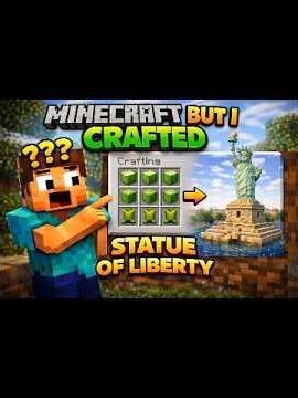 Minecraft but, I crafted STATUE OF LIBERTY 🗽 in Minecraft 🏆 #minecraft #shorts #statueofliberty