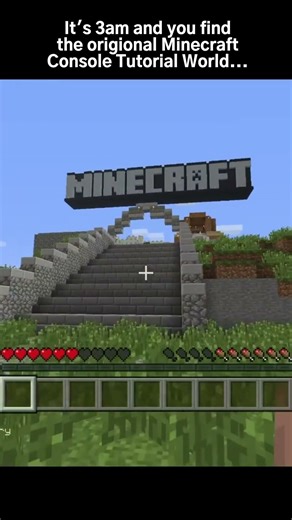 The first ever Minecraft Console Tutorial World…🤯 #minecraft #legacy #nostalgia #shorts