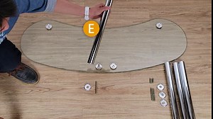 Mango Steam Contemporary Modern Home Entertainment Liquor Bar Catalina Table (Medium, Clear and Brown)